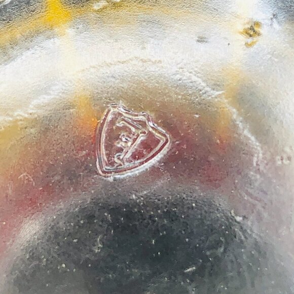 Mid Century Federal Glass Cocktail Shaker Bottom Recipes Ombre Red to Yellow - Picture 10 of 12